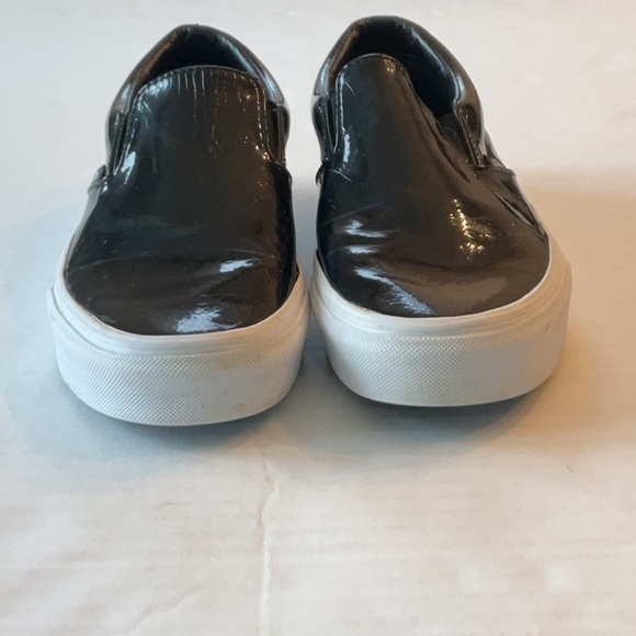 Vans Asher black patent slip on size W 8.5 M 7 - Picture 3 of 10